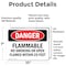 Signmission Flammable No Smoking Or Open Flames Within 25 Feet Danger Sign, Vinyl Decal, 10in x 7in, 2PK OS-2PACK-DS-D-710-L-2366 - alternate 5